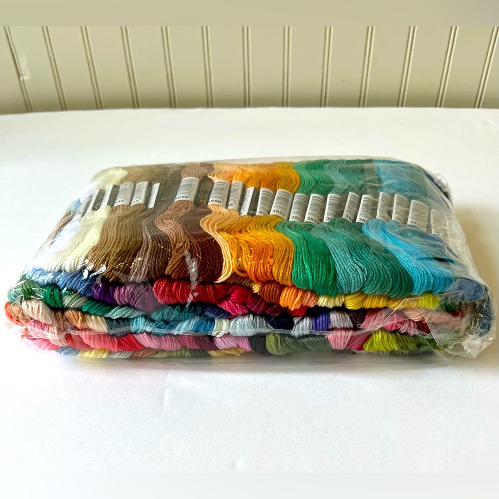 NEW - LOT OF 150 COLORS OF TYCHE SPECIAL EMBROIDERY FLOSS. NEW IN PACKAGE